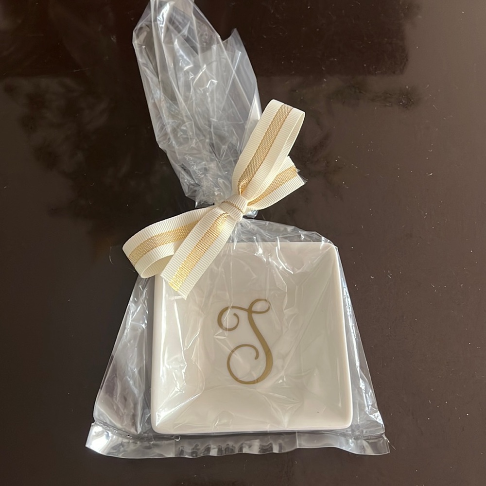 S Letter Jewelry Trinket Dish